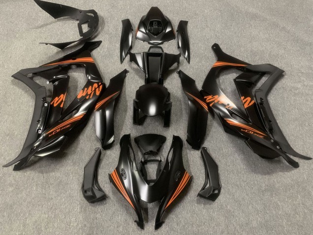 2016-2020 Kawasaki ZX10R Motorcycle Fairings - Matte Black Orange Ninja Canada for Sale