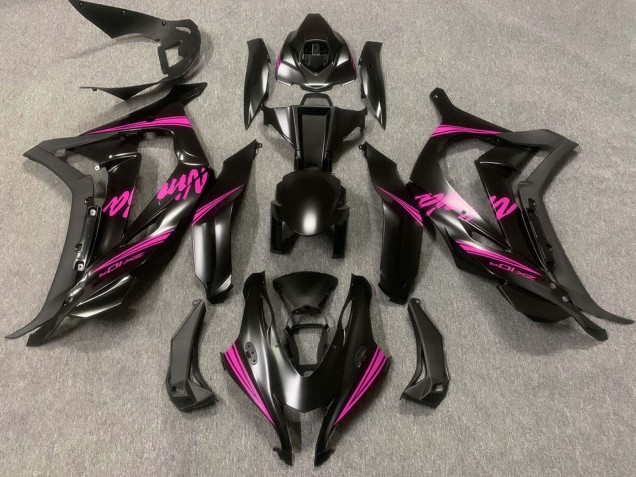 2016-2020 Kawasaki ZX10R Motorcycle Fairings - Matte Black Pink Ninja Canada for Sale