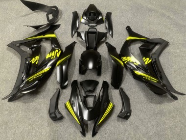2016-2020 Kawasaki ZX10R Motorcycle Fairings - Matte Black Yellow Ninja Canada for Sale