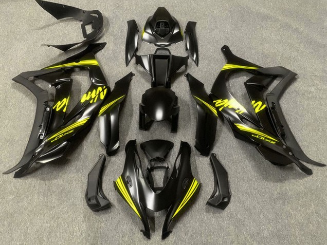 2016-2020 Kawasaki ZX10R Motorcycle Fairings - Matte Black Yellow Ninja Canada for Sale