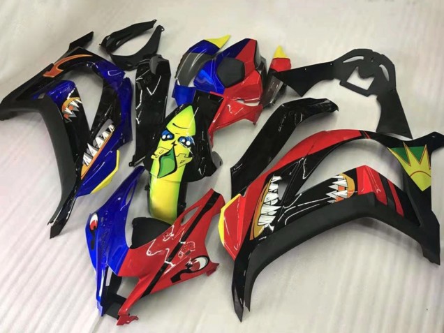 2016-2020 Kawasaki ZX10R Motorcycle Fairings - Red Blue Yellow Black Shark Canada for Sale