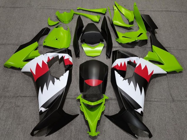 2008-2010 Kawasaki ZX10R Motorcycle Fairings - Green Matte Black Red White Shark Canada for Sale