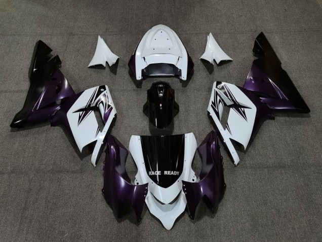 2004-2005 Kawasaki ZX10R Motorcycle Fairings - White Purple and Black Canada for Sale