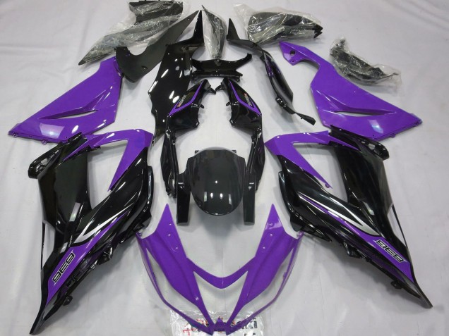 2013-2018 Kawasaki ZX6R Motorcycle Fairings - Purple Glossy Black Canada for Sale