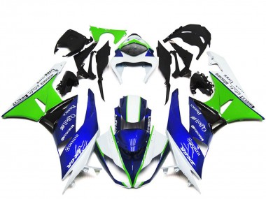 2009-2012 Kawasaki ZX6R Motorcycle Fairings - White Green Blue Black Canada for Sale