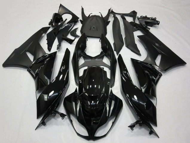 2009-2012 Kawasaki ZX6R Motorcycle Fairings - Glossy Black Matte Black Canada for Sale