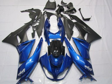 2009-2012 Kawasaki ZX6R Motorcycle Fairings - Blue Glossy Black Matte Black White Ninja Canada for Sale