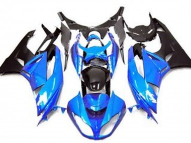 2009-2012 Kawasaki ZX6R Motorcycle Fairing - Blue Glossy Black Matte Black Canada for Sale