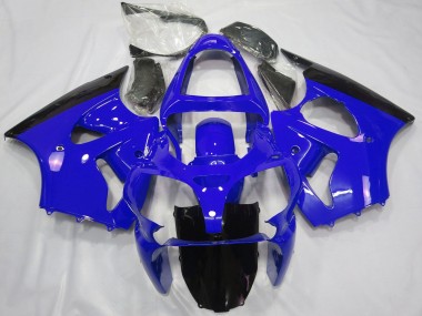 2000-2002 Kawasaki ZX6R Motorcycle Fairings - Blue Glossy Black Canada for Sale