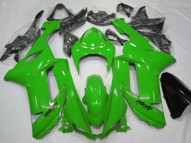 2007-2008 Kawasaki ZX6R Motorcycle Fairings - Glossy Green Canada for Sale