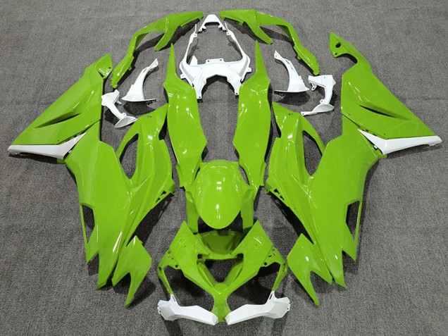 2019-2022 Kawasaki ZX6R Motorcycle Fairings - White Green Canada for Sale