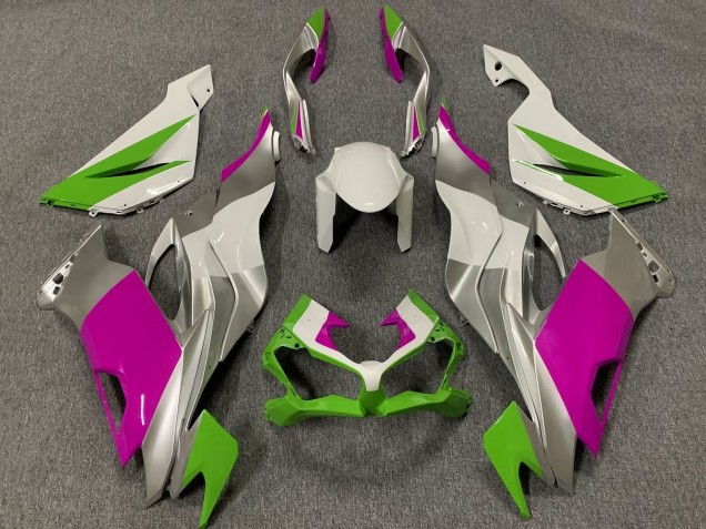 2019-2022 Kawasaki ZX6R Motorcycle Fairings - White Silver Green Pink Canada for Sale
