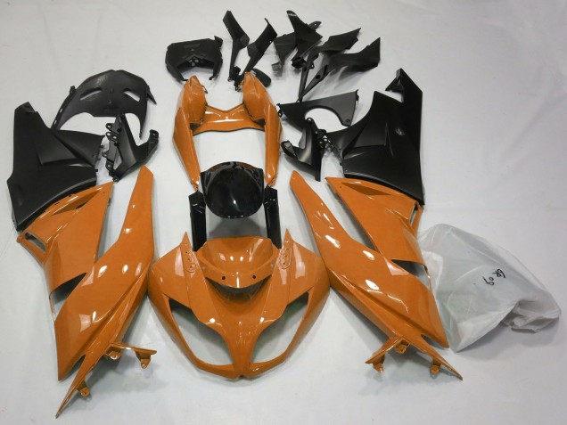 2009-2012 Kawasaki ZX6R Motorcycle Fairings - Orange Glossy Black Matte Black Canada for Sale