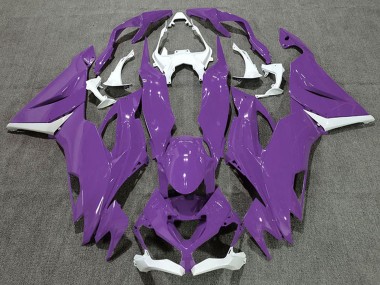2019-2022 Kawasaki ZX6R Motorcycle Fairing - White Purple Canada for Sale