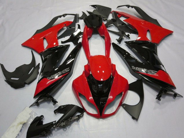 2009-2012 Kawasaki ZX6R Motorcycle Fairings - Red Glossy Black Canada for Sale