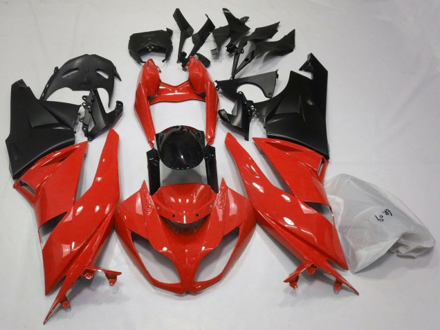 2009-2012 Kawasaki ZX6R Motorcycle Fairings - Red Glossy Black Matte Black Canada for Sale