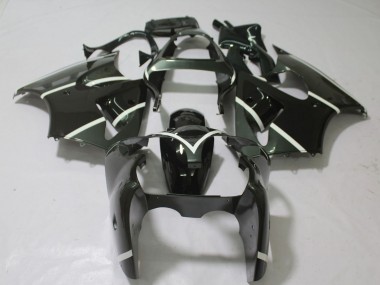2000-2002 Kawasaki ZX6R Motorcycle Fairings - Glossy Black White Canada for Sale