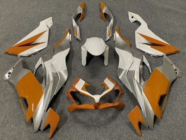2019-2022 Kawasaki ZX6R Motorcycle Fairings - White Silver Orange Canada for Sale