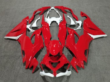2019-2022 Kawasaki ZX6R Motorcycle Fairings - White Red Canada for Sale