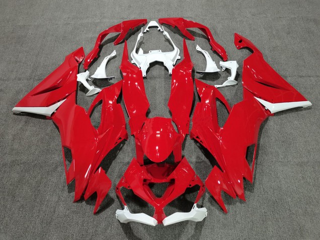 2019-2022 Kawasaki ZX6R Motorcycle Fairings - White Red Canada for Sale