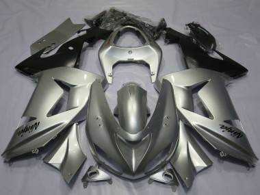 2003-2004 Kawasaki ZX6R Motorcycle Fairings - Silver Canada for Sale