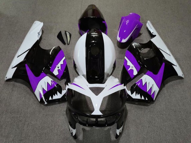 2002-2006 Kawasaki ZX12R Motorcycle Fairings - Purple Black White Shark Canada for Sale