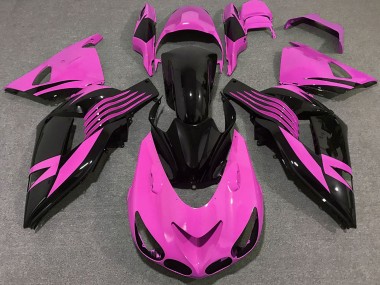 2006-2011 Kawasaki ZX14R Motorcycle Fairings - Pink Glossy Black Canada for Sale