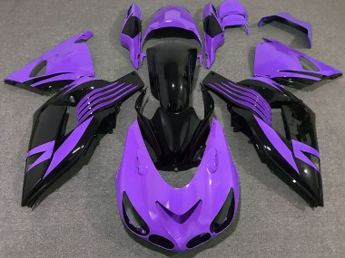 2006-2011 Kawasaki ZX14R Motorcycle Fairing - Purple Glossy Black Canada for Sale