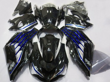 2012-2024 Kawasaki ZX14R Motorcycle Fairings - Glossy Black Blue Canada for Sale