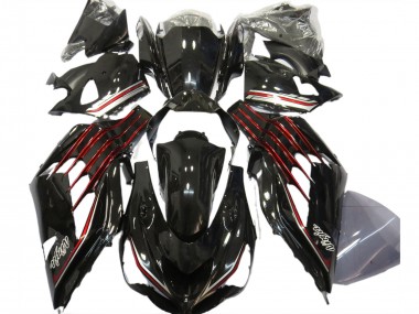 2012-2024 Kawasaki ZX14R Motorcycle Fairings - Glossy Black Red Canada for Sale