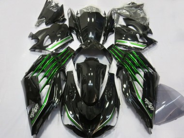 2012-2024 Kawasaki ZX14R Motorcycle Fairings - Glossy Black Green Canada for Sale