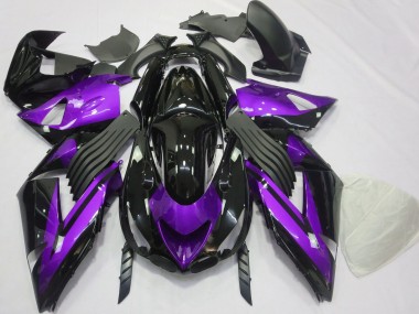 2006-2011 Kawasaki ZX14R Motorcycle Fairings - Purple Glossy Black Canada for Sale