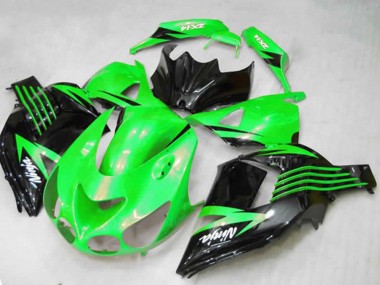 2012-2024 Kawasaki ZX14R Motorcycle Fairings - Green Glossy Black White Ninja Canada for Sale