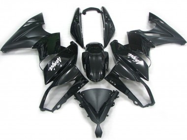 2009-2011 Kawasaki Ninja 650R Motorcycle Fairings - Glossy Black Matte Black White Decal Canada for Sale