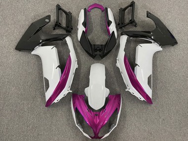 2009-2011 Kawasaki Ninja 650R Motorcycle Fairings - White Magenta Matte Black Canada for Sale