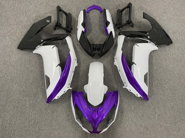 2009-2011 Kawasaki Ninja 650R Motorcycle Fairings - White Purple Matte Black Canada for Sale
