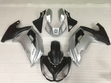 2009-2011 Kawasaki Ninja 650R Motorcycle Fairings - Silver Matte Black Canada for Sale