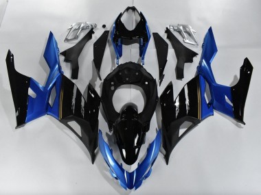 2018-2024 Kawasaki Ninja 400 Motorcycle Fairings - Blue Glossy Black Canada for Sale