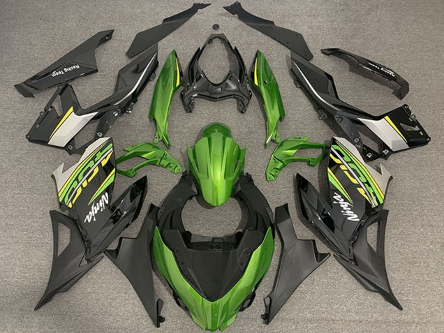 2018-2024 Kawasaki Ninja 400 Motorcycle Fairings - Green Black Gold OEM Style Canada for Sale