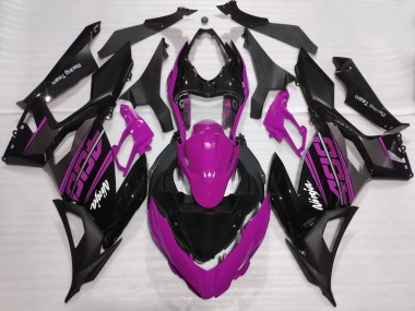 2018-2024 Kawasaki Ninja 400 Motorcycle Fairings - Purple Glossy Black Matte Black OEM Style Canada for Sale