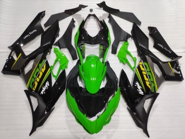 2018-2024 Kawasaki Ninja 400 Motorcycle Fairings - Green Glossy Black Matte Black OEM Style Canada for Sale