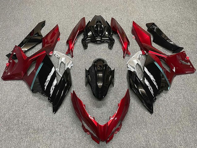 2018-2024 Kawasaki Ninja 400 Motorcycle Fairings - Red Glossy Black Canada for Sale