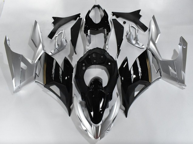 2018-2024 Kawasaki Ninja 400 Motorcycle Fairings - Silver Glossy Black Canada for Sale