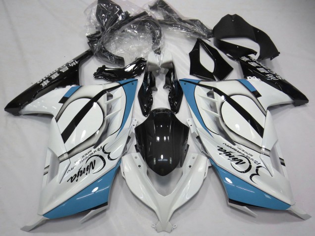 2013-2024 Kawasaki Ninja 300 Motorcycle Fairings - Glossy White Light Blue Black Canada for Sale