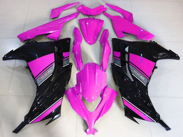 2013-2024 Kawasaki Ninja 300 Motorcycle Fairings - Hot Pink Black Canada for Sale