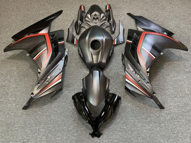 2013-2024 Kawasaki Ninja 300 Motorcycle Fairings - Matte Black Red Canada for Sale