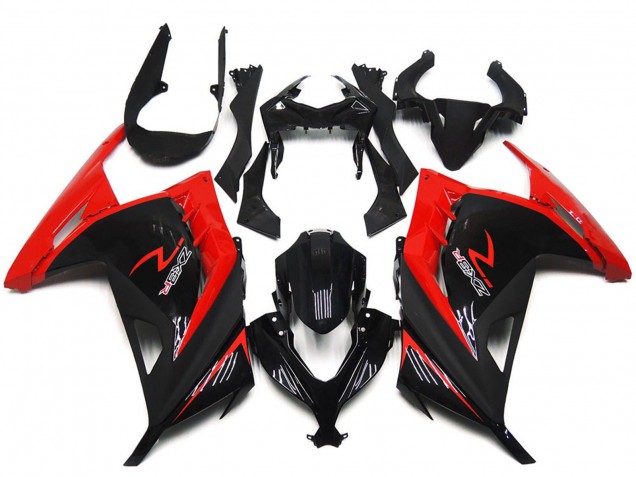 2013-2024 Kawasaki Ninja 300 Motorcycle Fairings - Red Glossy Black Canada for Sale