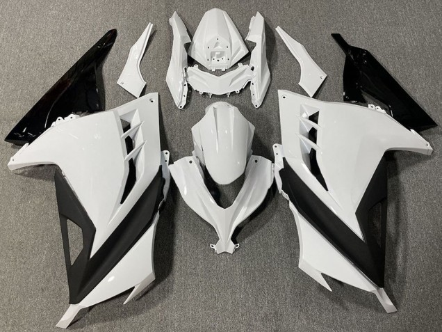 2013-2024 Kawasaki Ninja 300 Motorcycle Fairings - White Black Canada for Sale