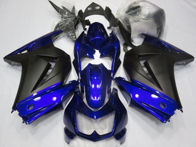 2008-2012 Kawasaki Ninja 250 Motorcycle Fairings - Blue Matte Black Canada for Sale
