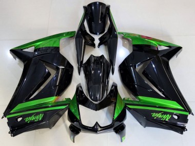 2008-2012 Kawasaki Ninja 250 Motorcycle Fairings - Green Glossy Black Canada for Sale